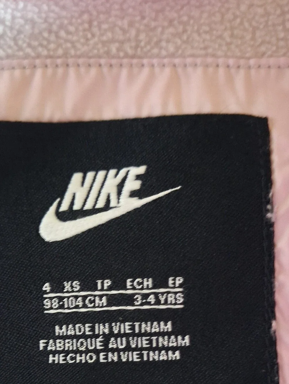 Nike Kids Pink & White Colorblock Puffer Jacket